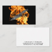 料理のシェフナイフ | 火 名刺 (正面/裏面)