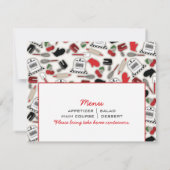 料理のパーティの招待状-ヴィンテージの魅力の台所 招待状 (裏面)