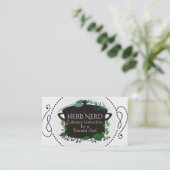 料理のポットのハーブのシェフのケイタリングビジネスカード 名刺 (スタンド正面)