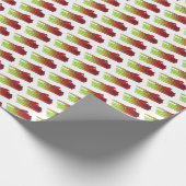 料理のルバーブ茎の野菜ガーデンフード野菜 ラッピングペーパー (角)