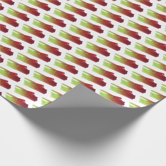 料理のルバーブ茎の野菜ガーデンフード野菜 ラッピングペーパー (角)