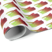 料理のルバーブ茎の野菜ガーデンフード野菜 ラッピングペーパー (ロールコーナー)