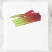 料理のルバーブ茎の野菜ガーデンフード野菜 長方形シール (バッグ)