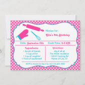 料理の誕生日のパーティの招待状 招待状 (正面)