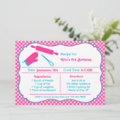 料理の誕生日のパーティの招待状 招待状 (スタンド正面)