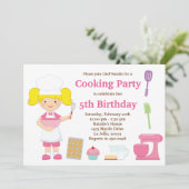 料理の誕生日のパーティの招待状 招待状 (スタンド正面)