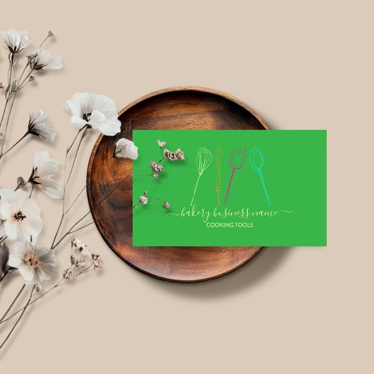 料理の道具ベーカリー自家製フードグリーン 名刺