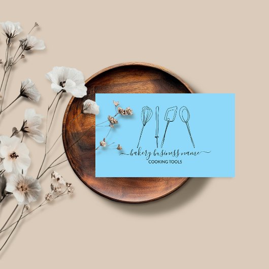 料理の道具ベーカリー自家製フードブルー 名刺