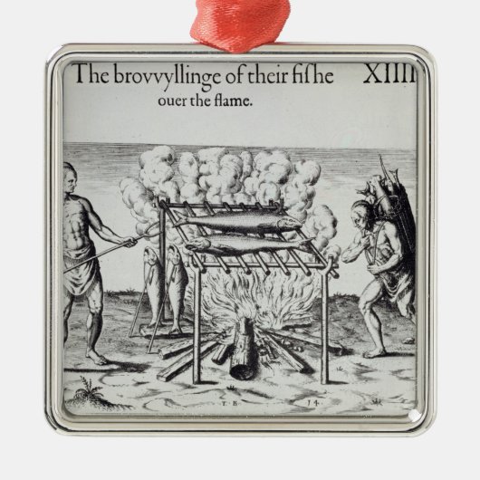 料理の魚 メタルオーナメント (正面)