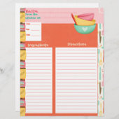 料理はアートレシピの挿入 (正面/裏面)