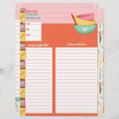 料理はアートレシピインサート – 両面 (正面/裏面)