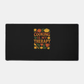 料理はセラピーオーバーサイズTシャツ デスクマット (正面)