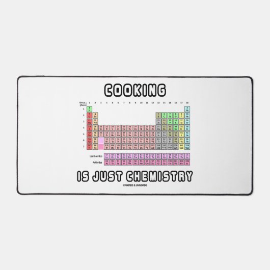 料理は化学周期表のユーモアにすぎない デスクマット (正面)