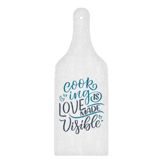 料理は愛で作られた可視切断ボード カッティングボード (正面)
