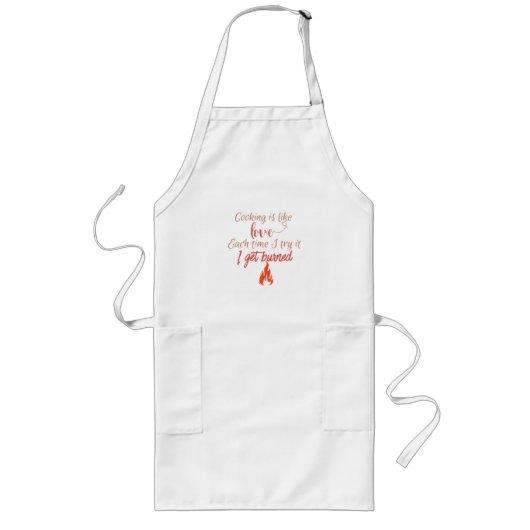 料理は愛のようなものだ ロングエプロン (正面)