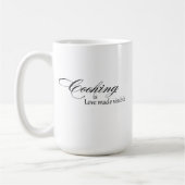 料理は愛を作られて見えるマグカップ コーヒーマグカップ (左)