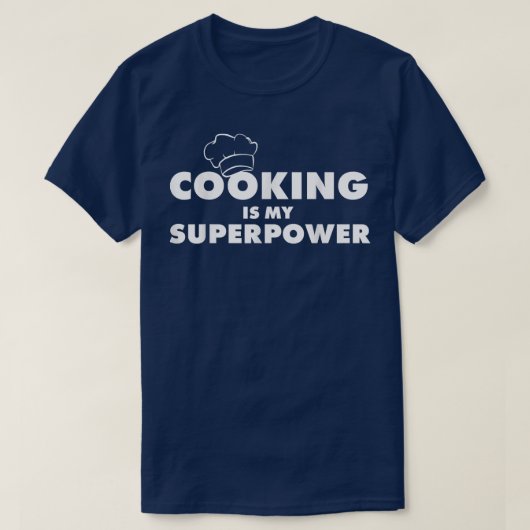 料理は料理人の力おもしろいだ Tシャツ (デザイン正面)