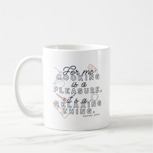  料理は楽しいものタイポグラフィII コーヒーマグカップ