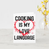 料理は私の愛の言語、食べ物は私の愛の言語 カード (黄色い花)