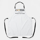 料理は私の瞑想の種類 – キッおもしろいチン エプロン (正面)
