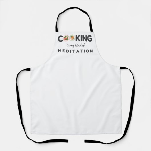 料理は私の瞑想の種類 – キッおもしろいチン エプロン (正面)