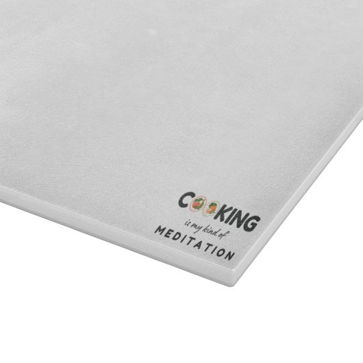 料理は私の瞑想の種類 – キッおもしろいチン カッティングボード (角)