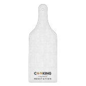 料理は私の瞑想の種類 – キッおもしろいチン カッティングボード (正面)