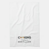 料理は私の瞑想の種類 – キッおもしろいチン キッチンタオル (縦)