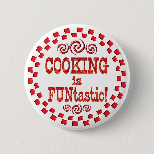料理はFUNtasticです 缶バッジ (正面)