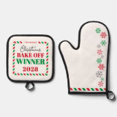 料理またはベーキングホリデーコンテスト優勝者の賞 鍋つかみ&鍋敷きセット (正面)