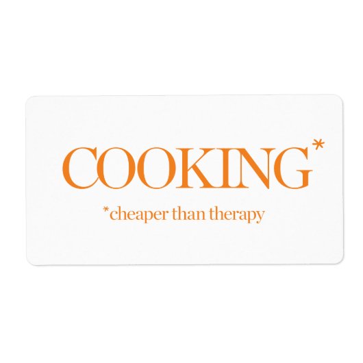 料理より安いセラピー ラベル (正面)