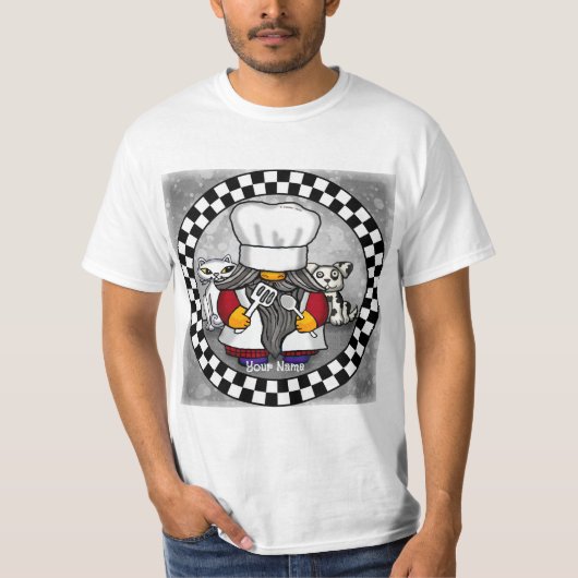 料理をする gnome  tシャツ (正面)