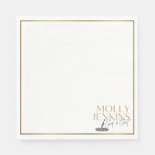 料理をテーマにしたバチェロレッテパーティーのナプキン スタンダードランチョンナプキン (正面)