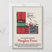 料理をテーマにしたブライダルシャワー 招待状 (正面)