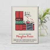 料理をテーマにしたブライダルシャワー 招待状 (スタンド正面)