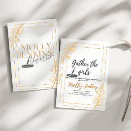 料理をテーマにした花嫁お別れパーティーの招待状カード シーズンカード