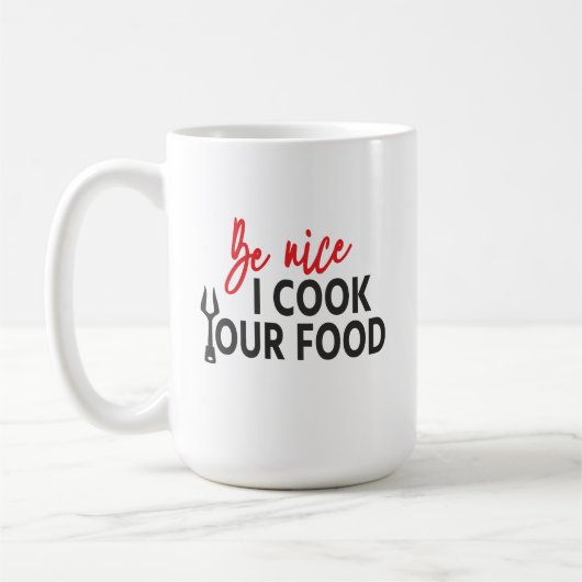 料理を作ってくれる人に優しく - おつきあいルール コーヒーマグカップ (左)