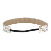 料理アイコンが付いているパターン アスレチックヘッドバンド (裏面)