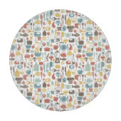 料理アイコンが付いているパターン カッティングボード (正面)