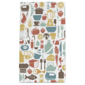 料理アイコンが付いているパターン スモールペーパーバッグ (正面)