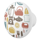 料理アイコンが付いているパターン セラミックノブ (右)
