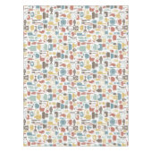 料理アイコンが付いているパターン テーブルクロス (正面)