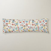 料理アイコンが付いているパターン ボディピロー (裏面)