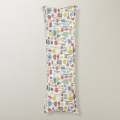 料理アイコンが付いているパターン ボディピロー (正面縦)