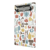 料理アイコンが付いているパターン ミニクリップボード (アングル2)