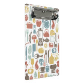 料理アイコンが付いているパターン ミニクリップボード (アングル)