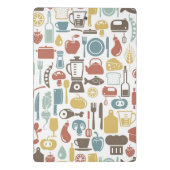 料理アイコンが付いているパターン ミニクリップボード (裏面)