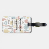 料理アイコンが付いているパターン ラゲッジタグ (裏面横)