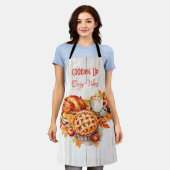 料理アップコージービーズサンクスギビング エプロン (着用した状態)