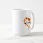 料理アップ秋フレーバーパーソナライズされた コーヒーマグカップ (正面右)